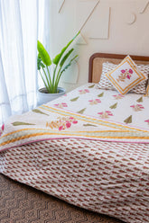 Regal Patterns Hand Block Print Premium Bed Linen Set (6 Pieces)